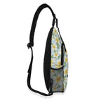 Delicate Frangipani Chest Crossbody Bag with Adjustable Strap Chest Crossbody Bag Plants Printed Offshore