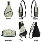 Delicate Frangipani Chest Crossbody Bag with Adjustable Strap Chest Crossbody Bag Plants Printed Offshore