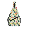 Pineapple Tropical Chest Crossbody Bag with Adjustable Strap Default Title Chest Crossbody Bag Food Printed Offshore