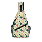 Pineapple Tropical Chest Crossbody Bag with Adjustable Strap Default Title Chest Crossbody Bag Food Printed Offshore