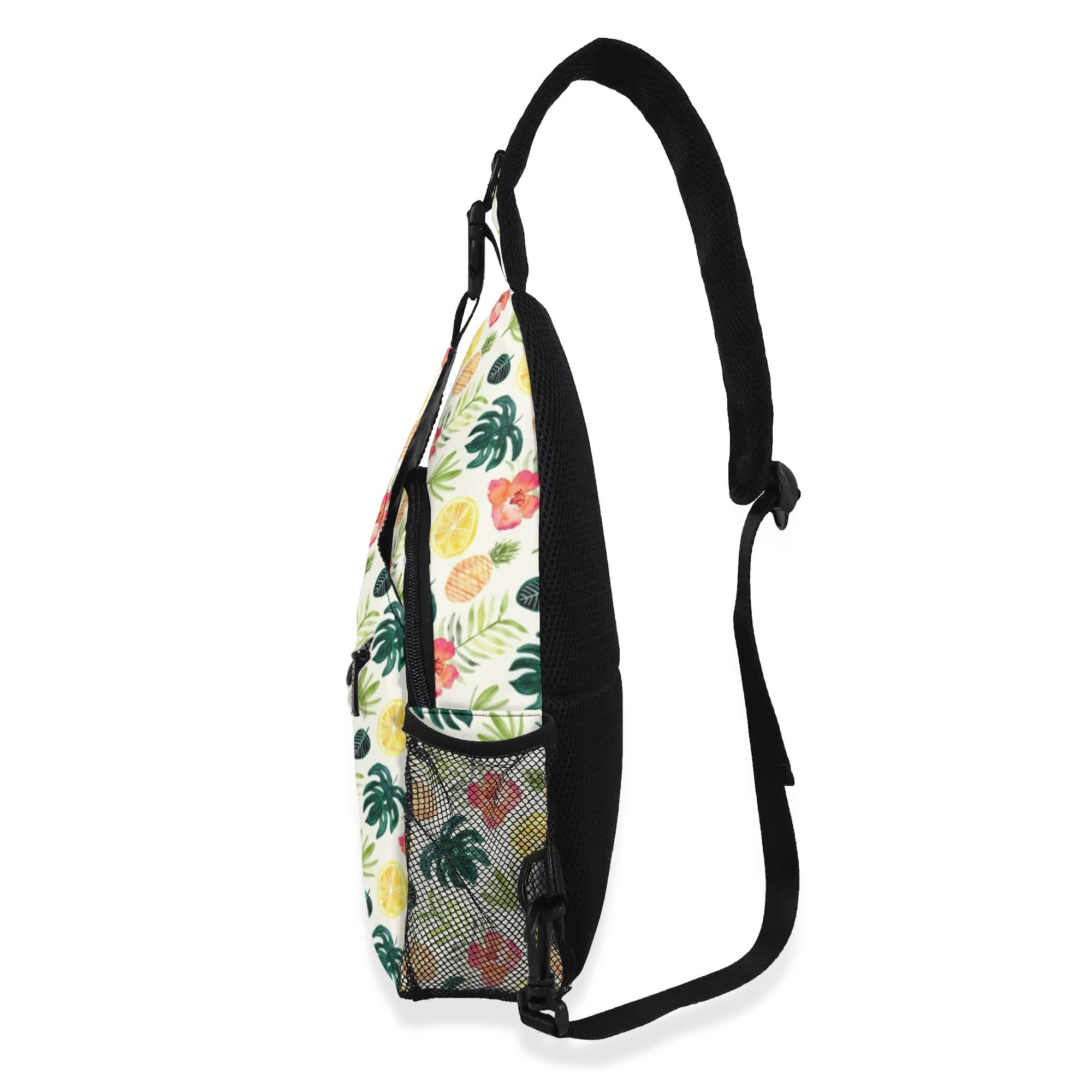 Pineapple Tropical Chest Crossbody Bag with Adjustable Strap Chest Crossbody Bag Food Printed Offshore