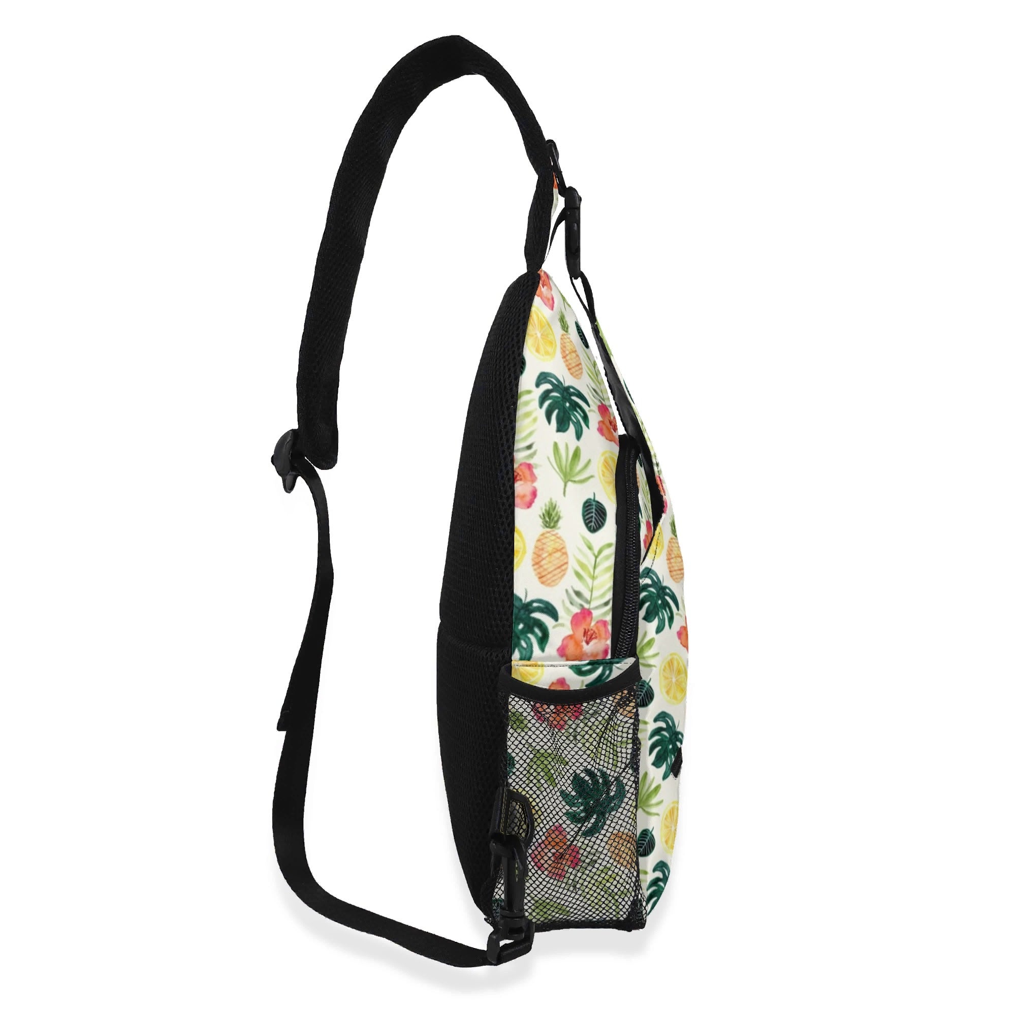 Pineapple Tropical Chest Crossbody Bag with Adjustable Strap Chest Crossbody Bag Food Printed Offshore