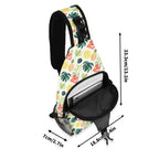 Pineapple Tropical Chest Crossbody Bag with Adjustable Strap Chest Crossbody Bag Food Printed Offshore
