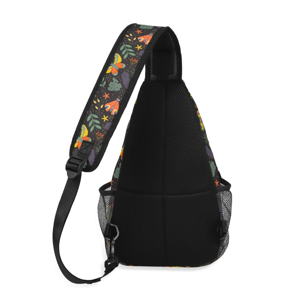 Dark Butterfly Chest Crossbody Bag with Adjustable Strap Chest Crossbody Bag animal Printed Offshore