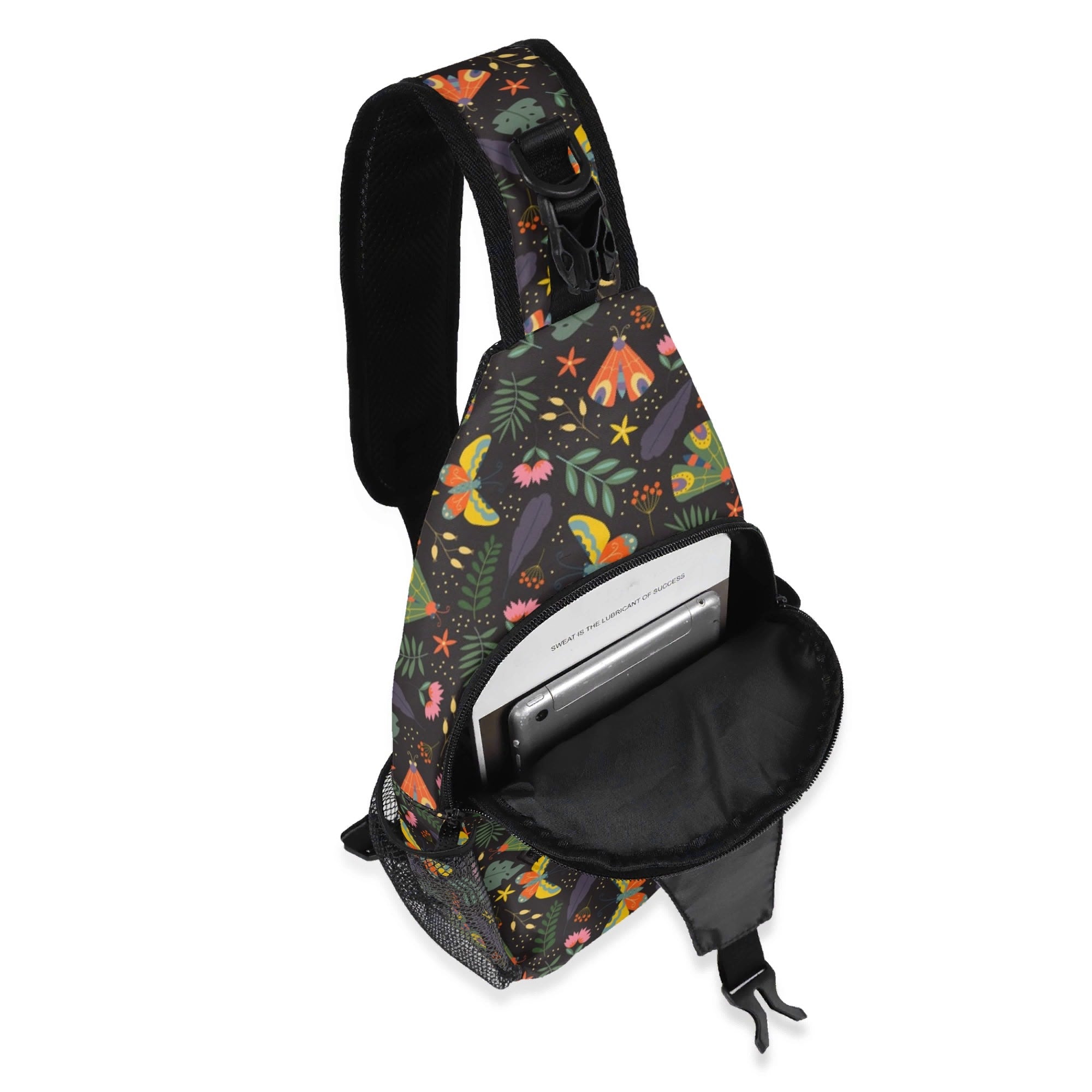 Dark Butterfly Chest Crossbody Bag with Adjustable Strap Chest Crossbody Bag animal Printed Offshore