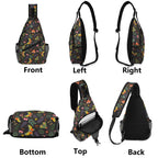 Dark Butterfly Chest Crossbody Bag with Adjustable Strap Chest Crossbody Bag animal Printed Offshore