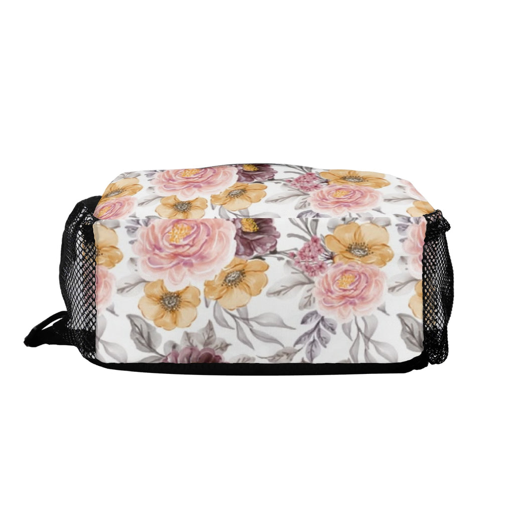 Painted Flowers Chest Crossbody Bag with Adjustable Strap Chest Crossbody Bag Plants Printed Offshore