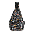 Eyes On Black Chest Crossbody Bag with Adjustable Strap Default Title Chest Crossbody Bag Printed Offshore