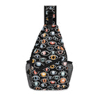 Eyes On Black Chest Crossbody Bag with Adjustable Strap Default Title Chest Crossbody Bag Printed Offshore