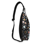 Eyes On Black Chest Crossbody Bag with Adjustable Strap Chest Crossbody Bag Printed Offshore