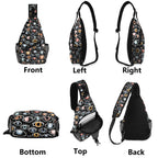 Eyes On Black Chest Crossbody Bag with Adjustable Strap Chest Crossbody Bag Printed Offshore