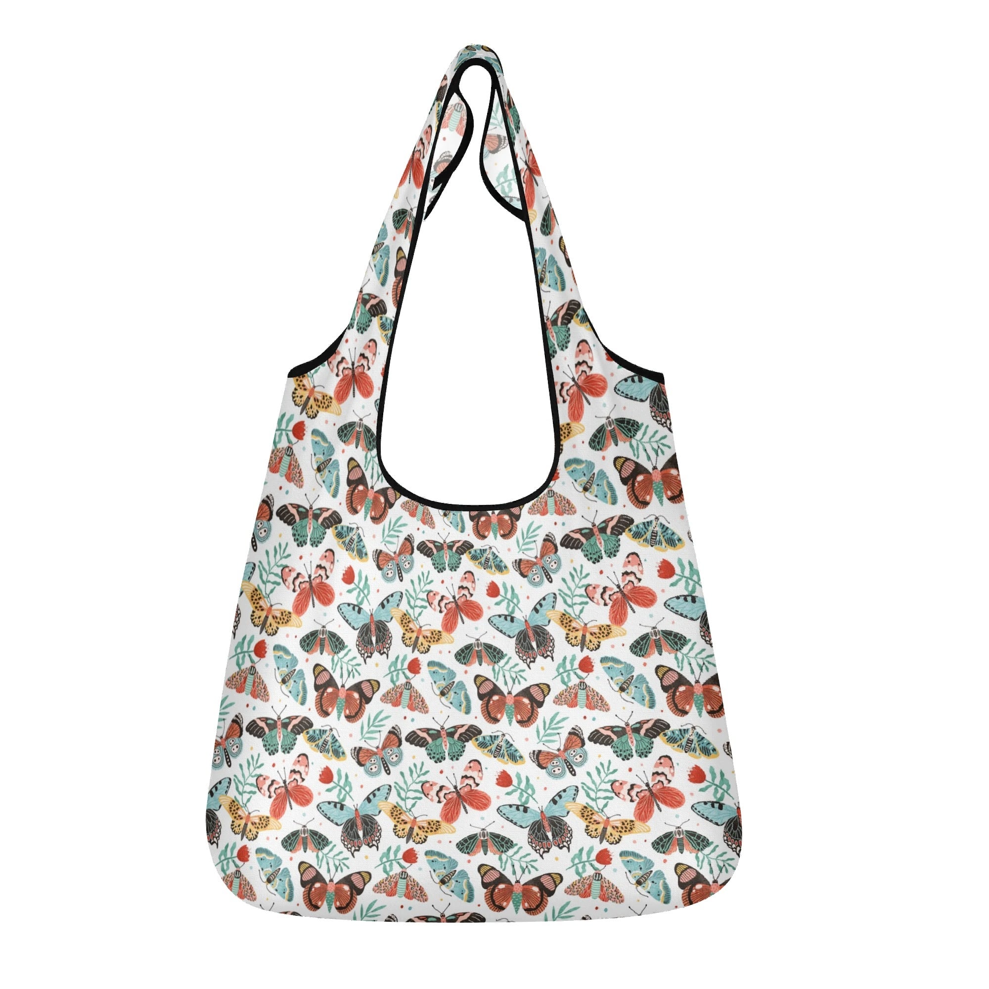 Pretty Moths And Butterflies 3 Pack of Foldable Shopping Bags Default Title 3-Pack Shopping Bags animal Printed Offshore