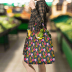 Tropical Floral 3 Pack of Foldable Shopping Bags 3-Pack Shopping Bags Plants Printed Offshore