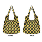 Painted Sunflower 3 Pack of Foldable Shopping Bags 3-Pack Shopping Bags Plants Printed Offshore