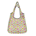 Pink And Yellow Floral 3 Pack of Foldable Shopping Bags Default Title 3-Pack Shopping Bags Plants Printed Offshore