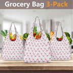 Flamingos 3 Pack of Foldable Shopping Bags 3-Pack Shopping Bags animal Printed Offshore