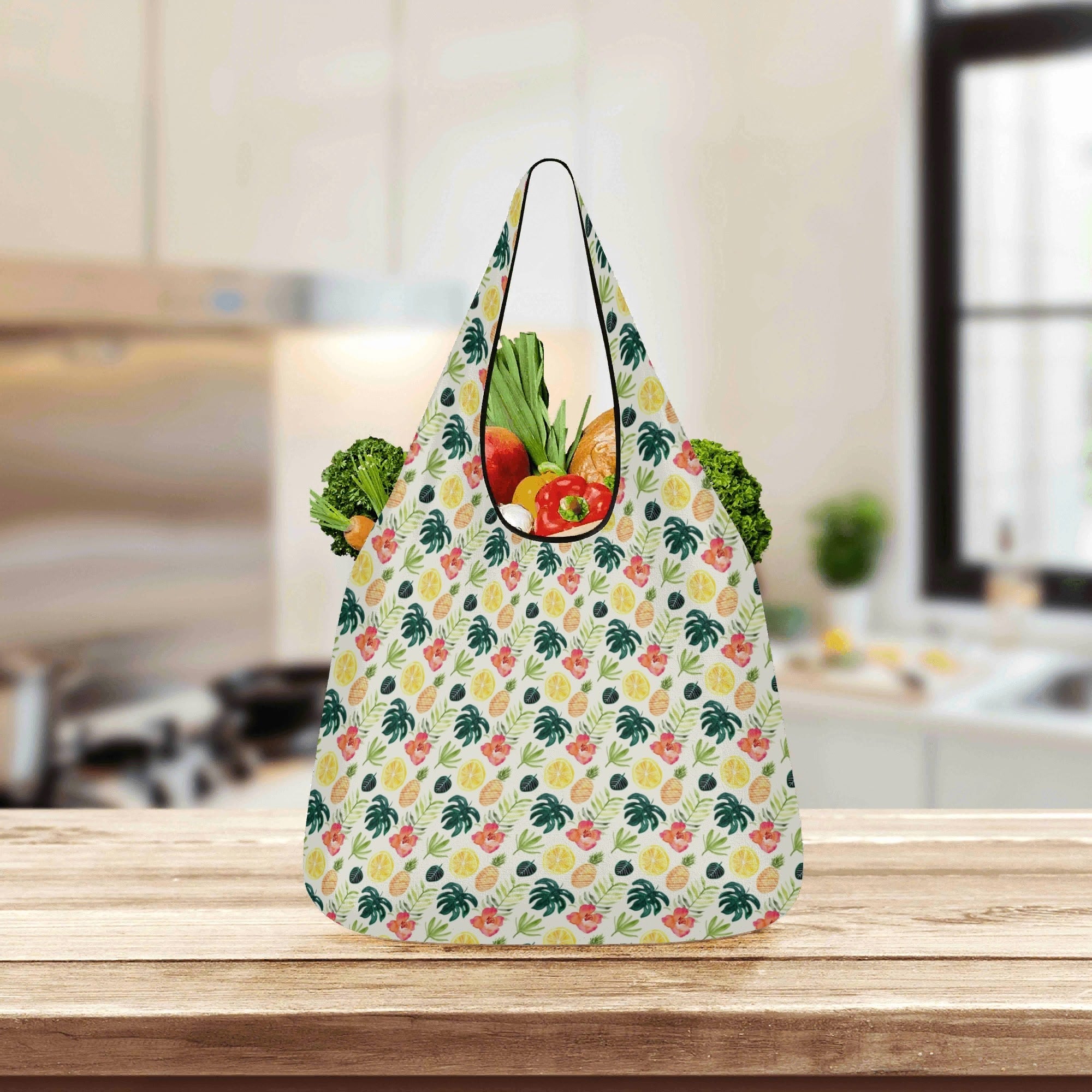 Pineapple Tropical 3 Pack of Foldable Shopping Bags 3-Pack Shopping Bags Printed Offshore