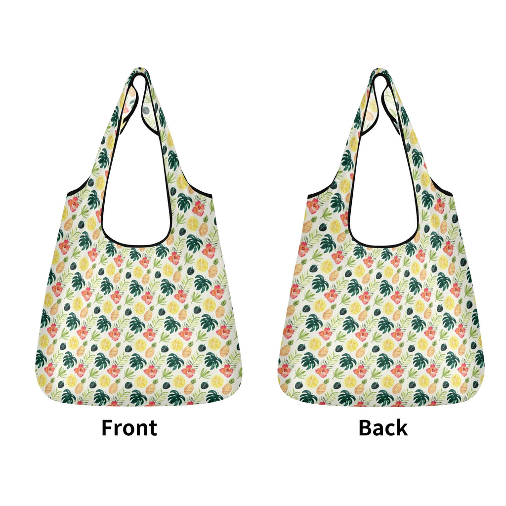 Pineapple Tropical 3 Pack of Foldable Shopping Bags 3-Pack Shopping Bags Printed Offshore
