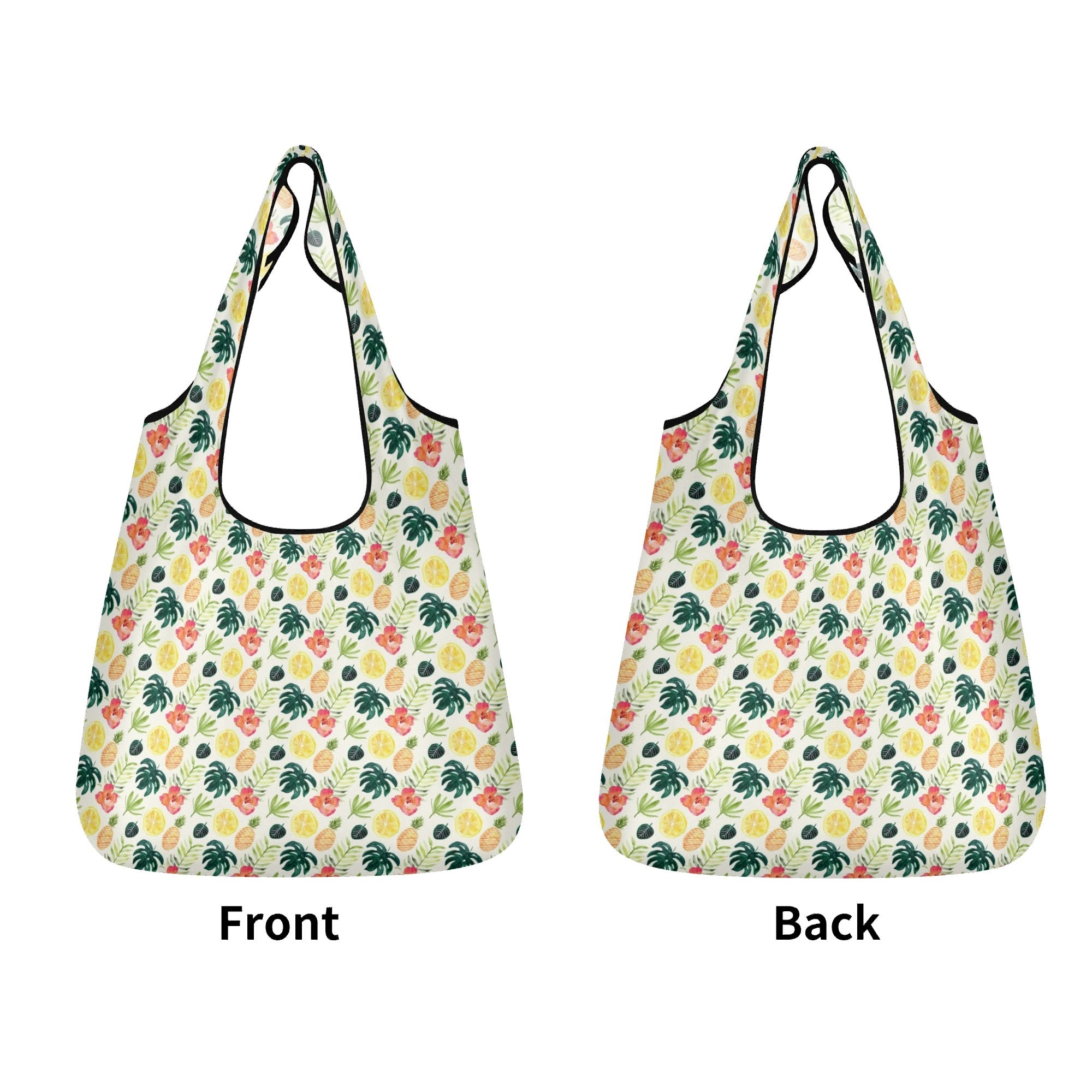 Pineapple Tropical 3 Pack of Foldable Shopping Bags 3-Pack Shopping Bags Printed Offshore