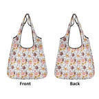 Painted Flowers 3 Pack of Foldable Shopping Bags 3-Pack Shopping Bags Plants Printed Offshore