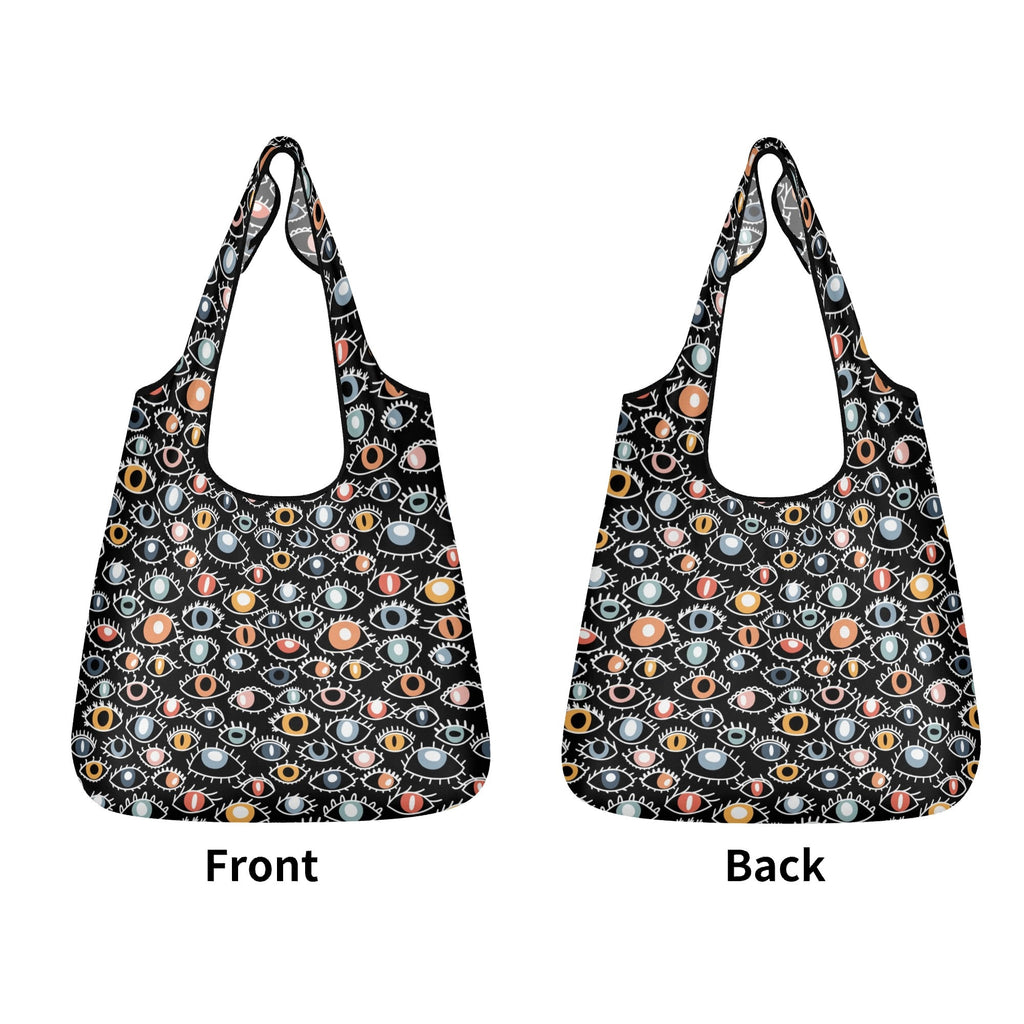 Eyes On Black 3 Pack of Foldable Shopping Bags 3-Pack Shopping Bags Printed Offshore