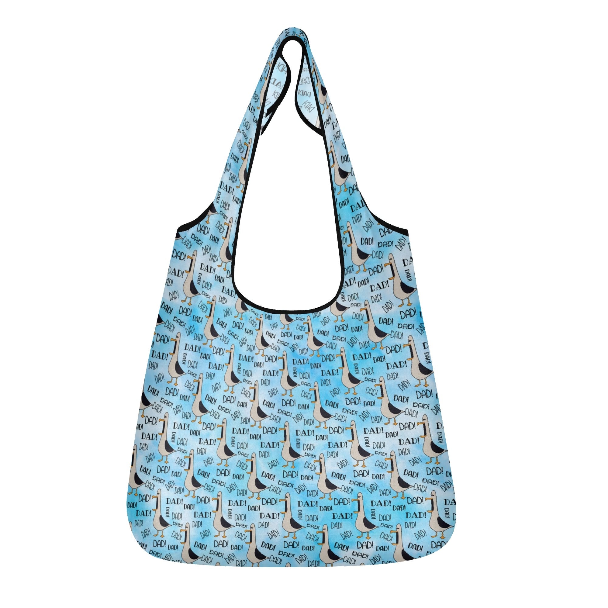 Dad Seagull - 3 Pack of Foldable Shopping Bags Default Title 3-Pack Shopping Bags animal Dad Printed Offshore