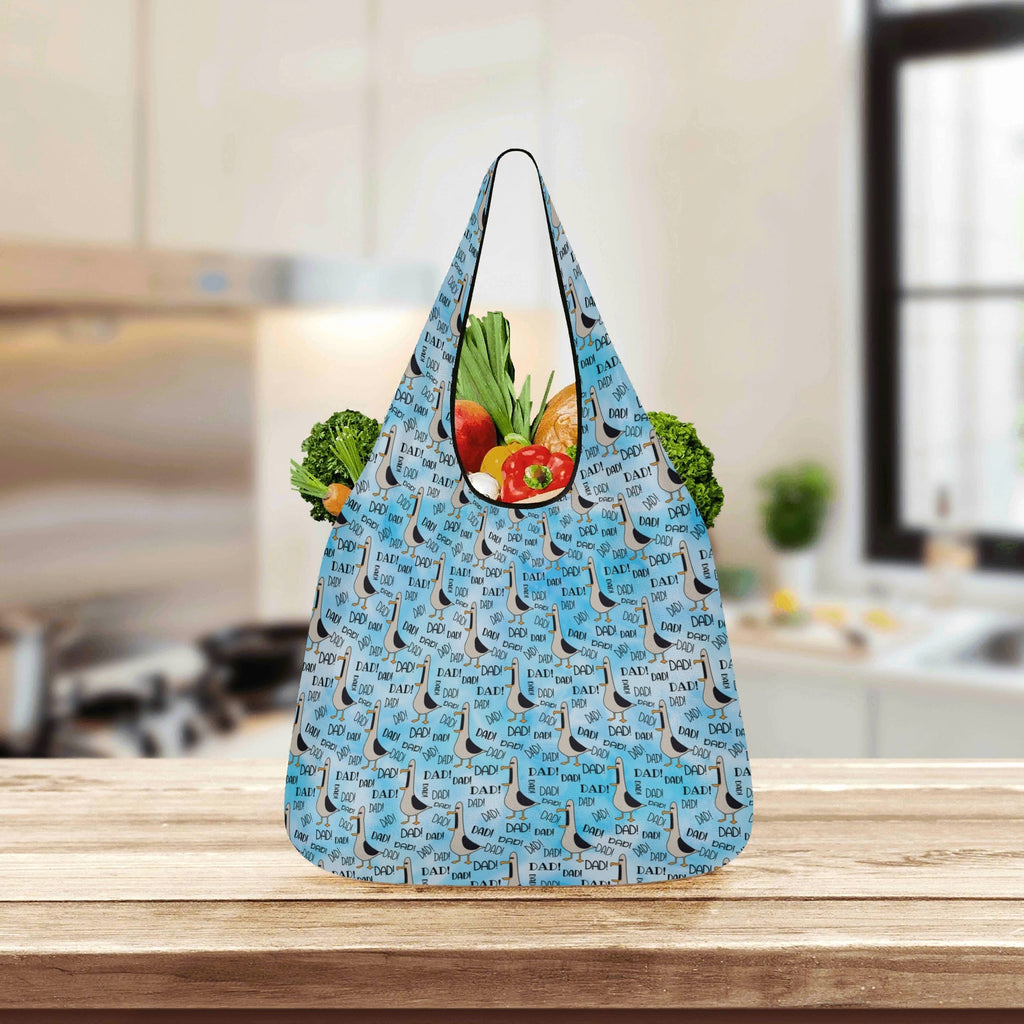 Dad Seagull 3 Pack of Foldable Shopping Bags 3-Pack Shopping Bags animal Dad Printed Offshore