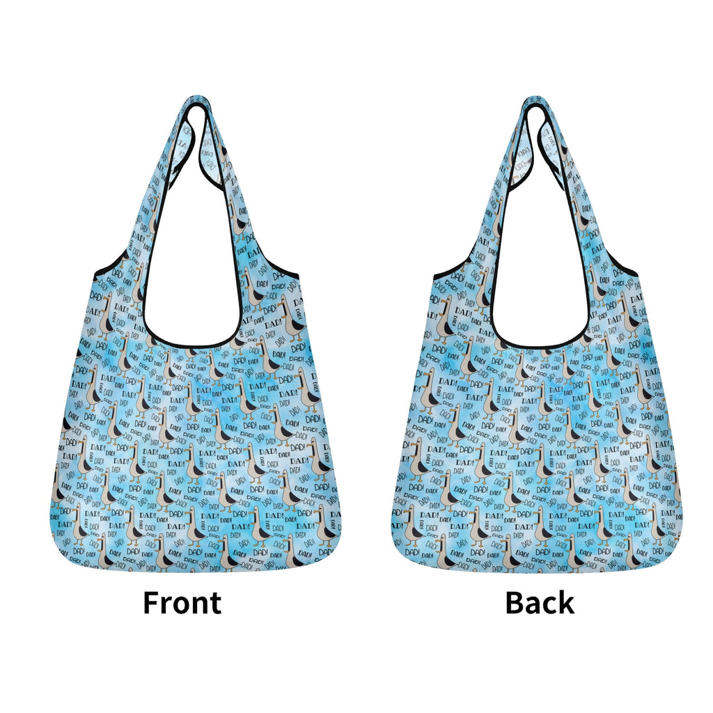 Dad Seagull 3 Pack of Foldable Shopping Bags 3-Pack Shopping Bags animal Dad Printed Offshore