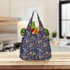 Music Instruments 3 Pack of Foldable Shopping Bags 3-Pack Shopping Bags Music Printed Offshore