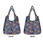 Music Instruments 3 Pack of Foldable Shopping Bags 3-Pack Shopping Bags Music Printed Offshore
