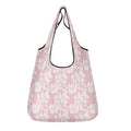 Pink Hawaiian Floral 3 Pack of Foldable Shopping Bags Default Title 3-Pack Shopping Bags Plants Printed Offshore