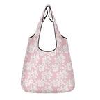 Pink Hawaiian Floral 3 Pack of Foldable Shopping Bags Default Title 3-Pack Shopping Bags Plants Printed Offshore