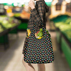 Colourful Cassettes - 3 Pack of Foldable Shopping Bags 3-Pack Shopping Bags Music Printed Offshore Retro