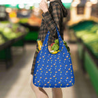 Cats In Space 3 Pack of Foldable Shopping Bags 3-Pack Shopping Bags animal Printed Offshore Space
