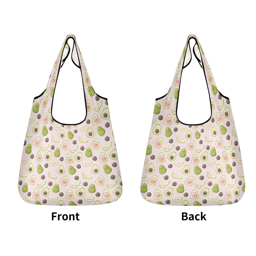 Avocado Love 3 Pack of Foldable Shopping Bags 3-Pack Shopping Bags Food Printed Offshore