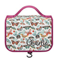 Personalised Pretty Moths And Butterflies Toiletry Cosmetic Travel Bag Default Title Personalised Cosmetic / Toiletry Bag animal Printed Offshore