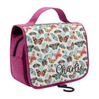 Personalised Pretty Moths And Butterflies Toiletry Cosmetic Travel Bag Personalised Cosmetic / Toiletry Bag animal Printed Offshore