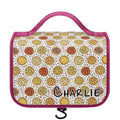 Personalised Round Pizzas On White Toiletry Cosmetic Travel Bag Default Title Personalised Cosmetic / Toiletry Bag Food Printed Offshore