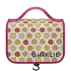 Personalised Round Pizzas On White Toiletry Cosmetic Travel Bag Default Title Personalised Cosmetic / Toiletry Bag Food Printed Offshore