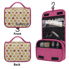 Personalised Round Pizzas On White Toiletry Cosmetic Travel Bag Personalised Cosmetic / Toiletry Bag Food Printed Offshore
