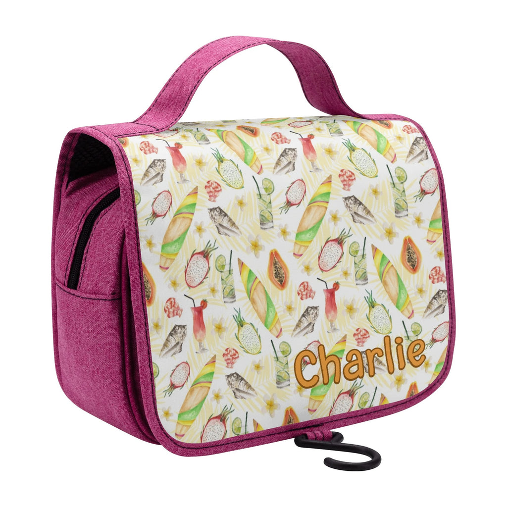 Personalised Tropical Surf Toiletry Cosmetic Travel Bag Personalised Cosmetic / Toiletry Bag Printed Offshore Surf