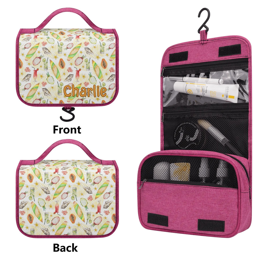 Personalised Tropical Surf Toiletry Cosmetic Travel Bag Personalised Cosmetic / Toiletry Bag Printed Offshore Surf