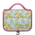 Personalised Tropical Flowers And Leaves Toiletry Cosmetic Travel Bag Default Title Personalised Cosmetic / Toiletry Bag Plants Printed Offshore