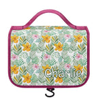 Personalised Tropical Flowers And Leaves Toiletry Cosmetic Travel Bag Default Title Personalised Cosmetic / Toiletry Bag Plants Printed Offshore