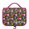 Personalised Tropical Floral Toiletry Cosmetic Travel Bag Default Title Personalised Cosmetic / Toiletry Bag Plants Printed Offshore