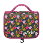 Personalised Tropical Floral Toiletry Cosmetic Travel Bag Default Title Personalised Cosmetic / Toiletry Bag Plants Printed Offshore