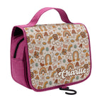 Personalised Peace And Love Toiletry Cosmetic Travel Bag Personalised Cosmetic / Toiletry Bag Printed Offshore Retro
