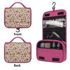 Personalised Peace And Love Toiletry Cosmetic Travel Bag Personalised Cosmetic / Toiletry Bag Printed Offshore Retro