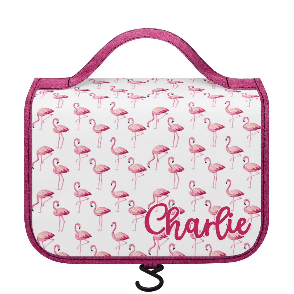 Personalised Flamingos Toiletry Cosmetic Travel Bag Default Title Personalised Cosmetic / Toiletry Bag animal Printed Offshore