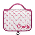 Personalised Flamingos Toiletry Cosmetic Travel Bag Default Title Personalised Cosmetic / Toiletry Bag animal Printed Offshore